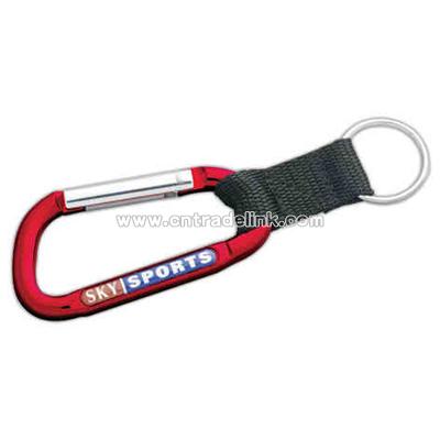 High grade carabiner with sturdy woven strap
