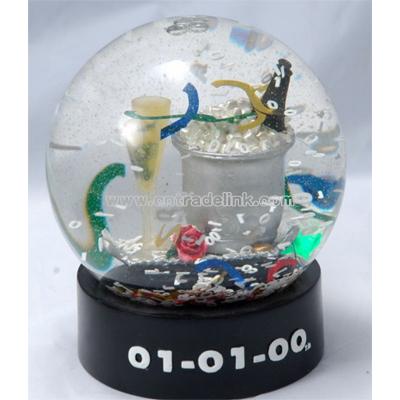 Highly collectible New Years Celebration Millennium Snow Globe