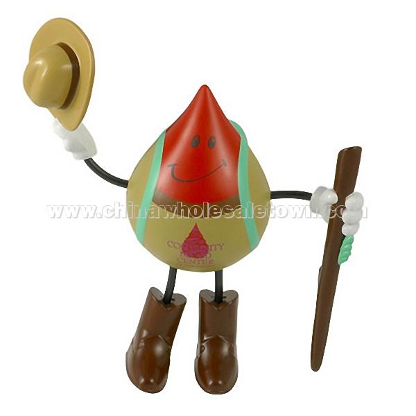 Hiking Droplet Figure Stress Ball