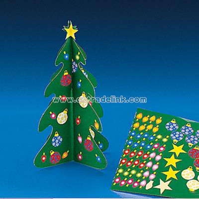 Holiday 3-D Trees And Stickers