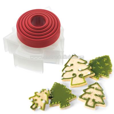 Holiday Tree Shape Cookie Cutters (set of 5)