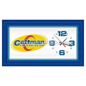 Horizontal illuminated clock
