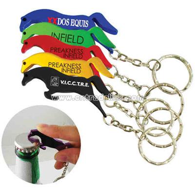 Horse shaped bottle opener key chain