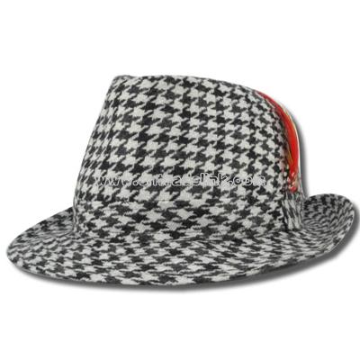 Houndstooth Fedora hat