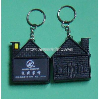 House Shape Tape Measure With Keychain