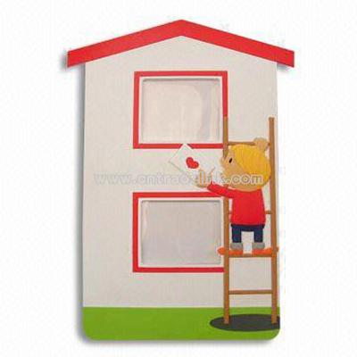 House Shaped Colorful Plastic PVC Photo Frame