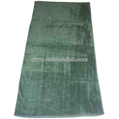 Hunter Green Velour Beach Towel