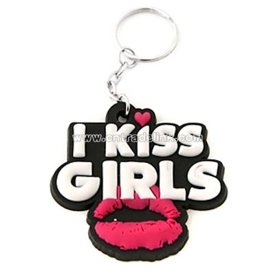 I Kiss Girls Key Chain