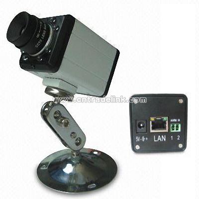 IP Camera with 1/4-inch CMOS Image Sensor and Built-in Web Server