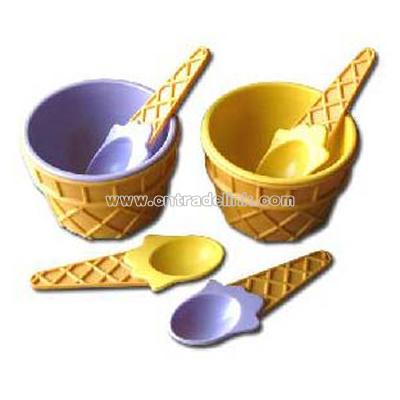 Ice Cream Bowl And Spoon Set