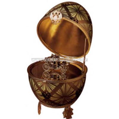 Imperial Coronation Limoges porcelain musical decorative egg