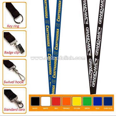 Imprinted polyester lanyard