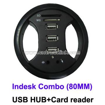 In-Desk Combo (USB Hub+Card Reader)