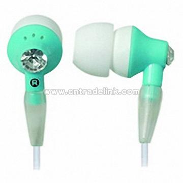 In-Ear Type Headphone with Diamond Decoration