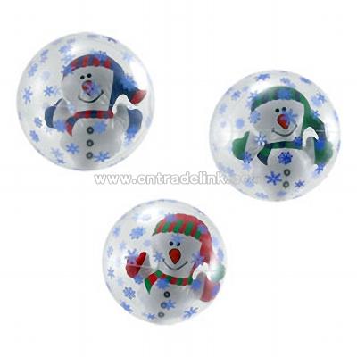 Inflate Snowman In Snowflake Beachball