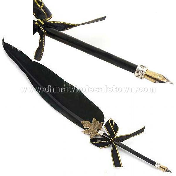 Ink Fountain Feather Pen-Black