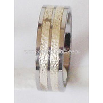 Inlay Silver Tungsten Ring