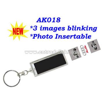 Insertable Solar Flashing Key Chain