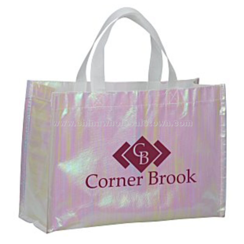 Iridescent Laminated Non-Woven Shopping Tote