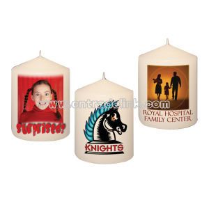 Ivory photo candle