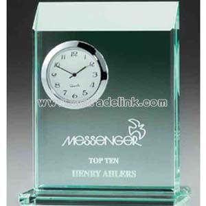 Jade angled desk clock