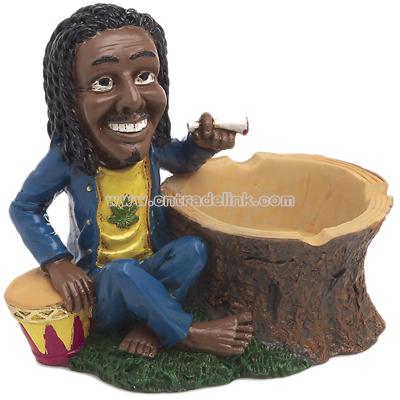 Jamaican Man with Drum Ashtray