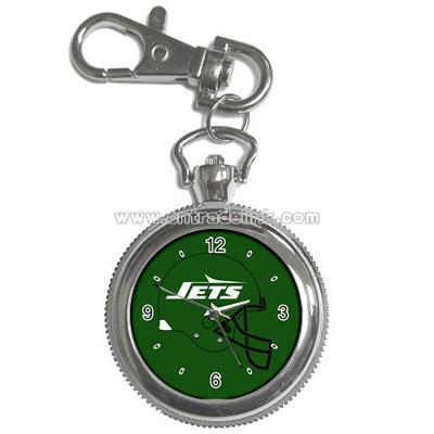 Jets Old Helmet Key Chain Pocket Watch