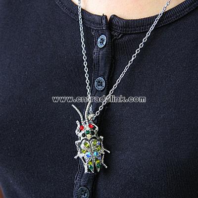 Jewel Bug Necklace USB Flash Drive