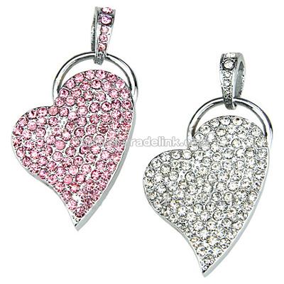 Jewel Heart Necklace USB Flash Drive II