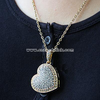 Jewel Heart Necklace USB Flash Drive