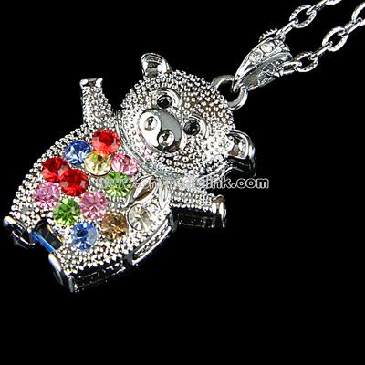 Jewel Piggy Necklace USB Flash Drive