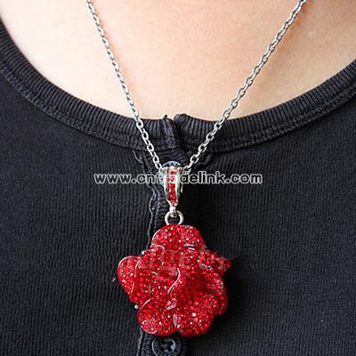 Jewel Rose Necklace USB Flash Drive