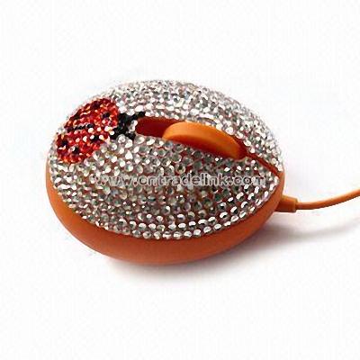 Jeweled Egg-shaped Optical Mouse