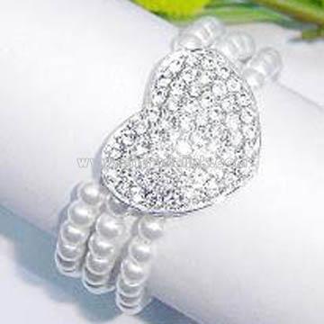 Jewelry Bangle with Pearl Chain