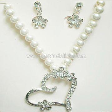 Jewelry Set with CZ Rhinestone