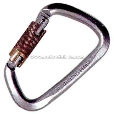 Jumbo silver auto locking D carabiner