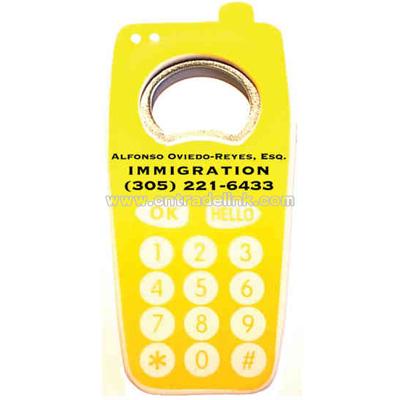 Jumbo size cell phone shape magnetic bottle opener