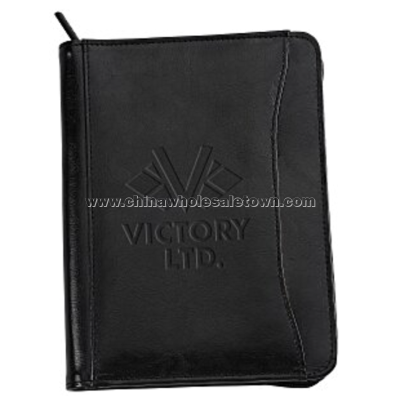 Junior Zippered Portfolio - Leather