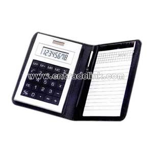 Junior portfolio calculator with note pad and pen