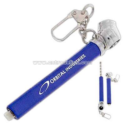 Key chain tire gauge