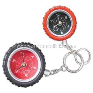 Key chain with clock