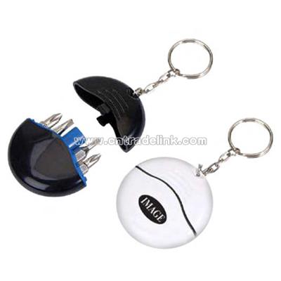 Key ring with miniature screwdriver set