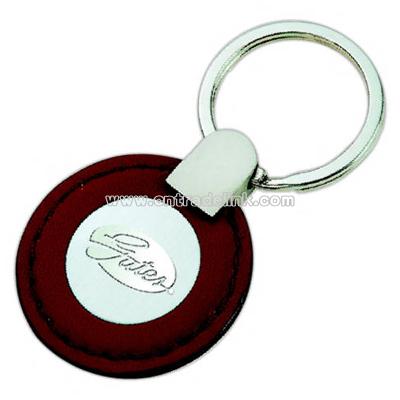 Key tags with leather accents