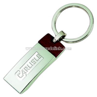 Key tags with leather accents