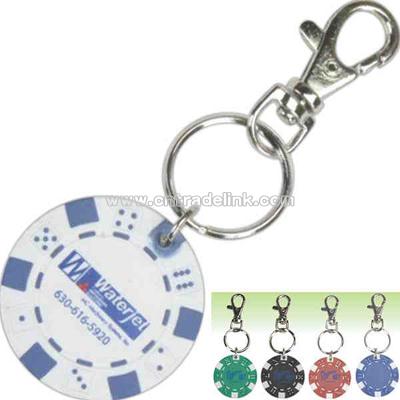 Keychain with 11.5g poker chip