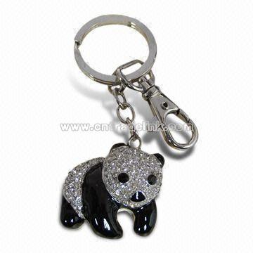 Keychain with Rhinestone Material