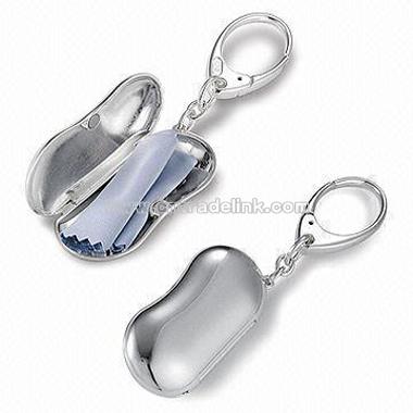 Keychain with Spectacles Cleaning Cloth Box