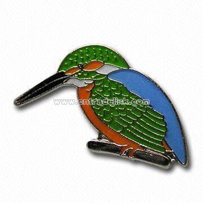 King Fisher Shaped Emblem/Label Pin