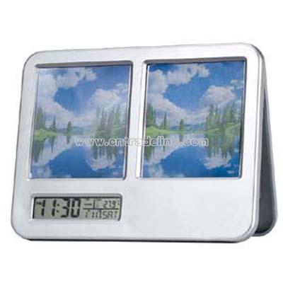 LCD Calendar clock Temperature with Photoframe