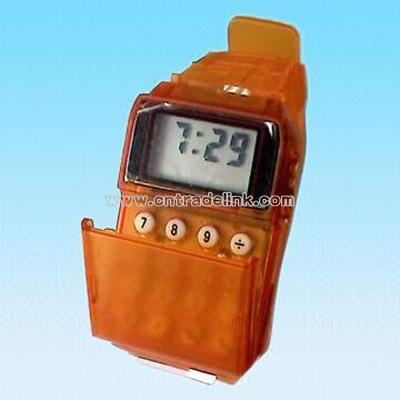 LCD Watch with Radio and 8-digit Calculator